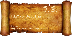 Tőke Bettina névjegykártya